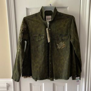 NWT Vintage America Blues Camo Embroidered Swing “Jean” type Jacket
